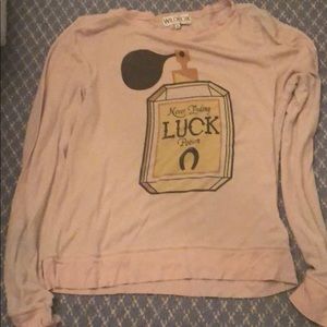 Wildfox light pink long sleeve